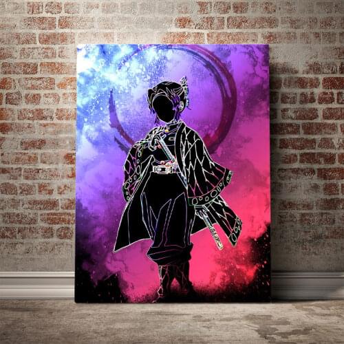 Kochou Shinobu Demon Slayer poster Canvas Wall Art Decoration prints for living Kid Children room Home bedroom decor Painting