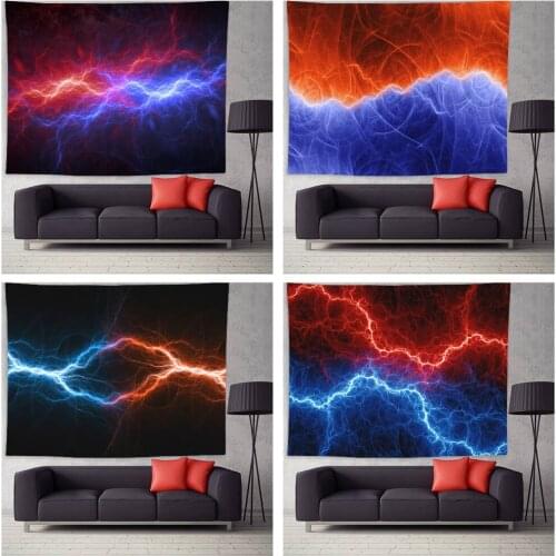 Psychedelic Tapestry Trippy Tapestry Galaxy Lightning Tapestry Wall Hanging Hippie Wall Art Dorm Room Decor