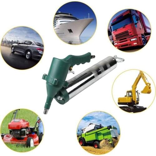 Manual One Hand Grip Air Mini Pneumatic Compressor Pump Grease for Gun Red for SUV Truck Excavator Car
