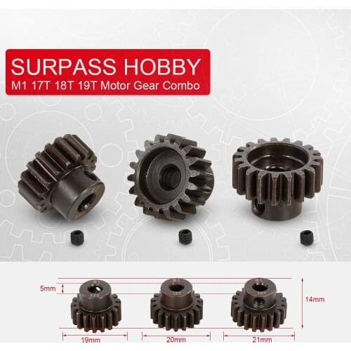 SURPASS HOBBY M1 11T 12T 13T /14T 15T 16T /17T 18T 19T /20T 21T 22T Pinion Motor Gear for 1/8 RC Car Truck Parts