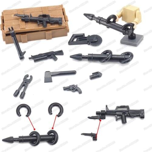 SWATS Weapons Building Block Break The Door Equipment Ram Tool Moc Military Figures Pistol WW2 Model Child Gifts Christmas Toys