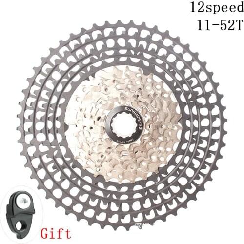 SUNAHINE 12 speed MTB Freewheel 11-52T cassette ultra-light hollow flywheel 11-13-15-18-21-24-28-32-36-40-46-52T bike chainwheel