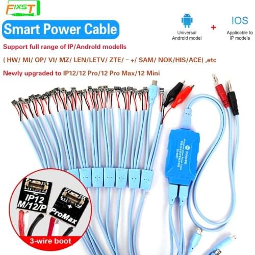 SUNSHINE SS-905D V6.0 New Phone Smart Power Cable For iPhone IP/Andr 6S-12 Pro Max Samsung Huawei ON/OFF DC Supply Current Test