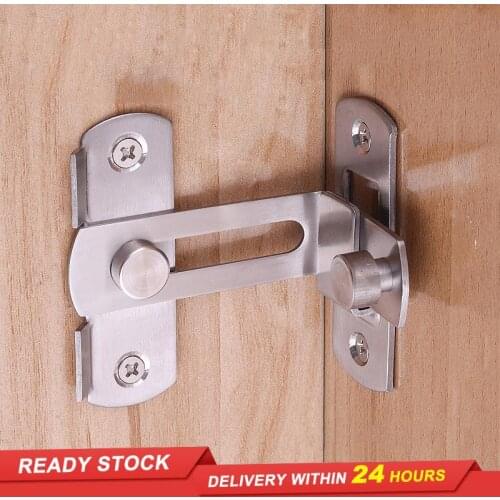 Large 90 degree hasp door lock stainless steel sliding door chain lock safety tool hardware for window cabinet hotel homepage