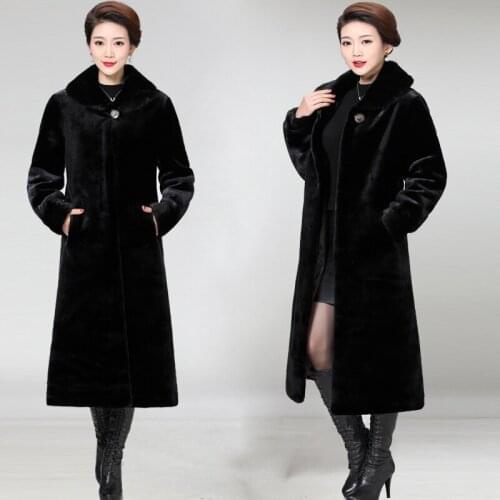 Winter women faux fur coats fluffy furry thick warm plush coat black yellow long plus size fake fur jacket 2020