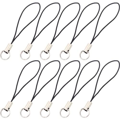 100Pcs Simple Fashion Cell Phone Lanyard Men And General Short Wrist Rope Digital Camera Self Timer Lever Short Lanyard (B