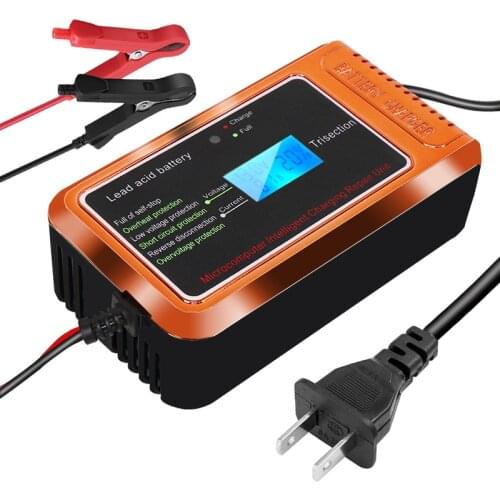 12V 10A Charger For Lead Acid Battery Digital LCD Display Car Battery Chargers Power Puls Repair Chargers For Car Motorcycle