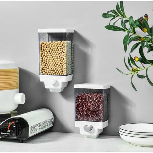 1L / 1.5L Press wall-mounted grain storage tank kitchen multi-function grain beans sealed storage tank tools