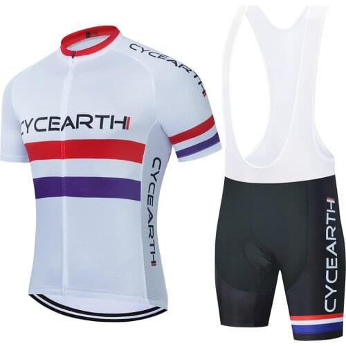 2021 Cycling jersey Sets Cycearth Mens Cycling Clothing Summer Short Sleeve Quick-dry MTB bike suit Ropa Ciclismo estivo