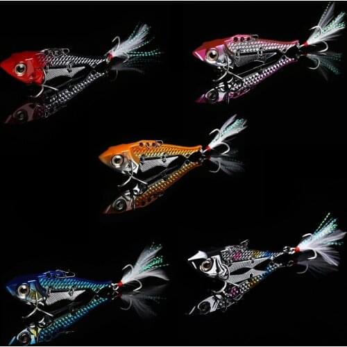 5pcs Metal Spoon Fishing Lures Bass Baits Crankbait 5 Colors Fishing Tackle