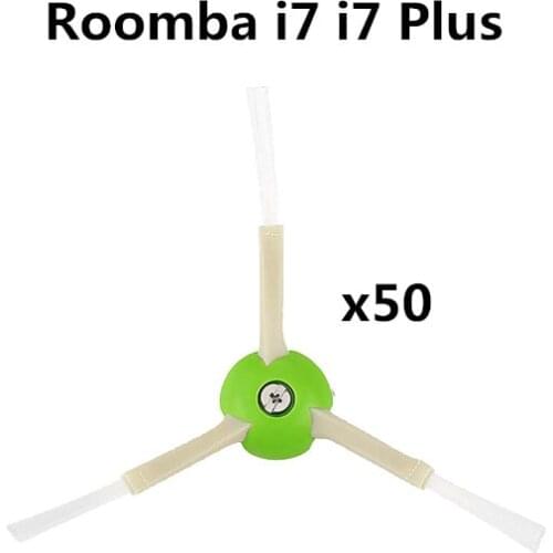 50PCS Washable Accessories Side Green Brush For irobot Roomba i7 i7 Plus + i7P E5 E6 Roombai7 Robot Vacuum Cleaner Parts Kits
