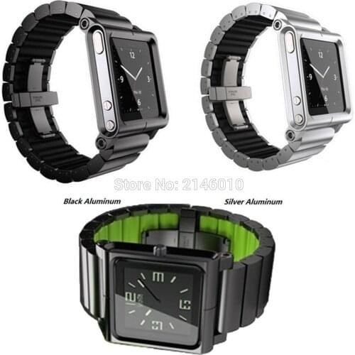 Aluminum & Rigid plastics Multi-Touch Wrist Watch Band kit Strap Bracelet for iPod Nano 6 6th