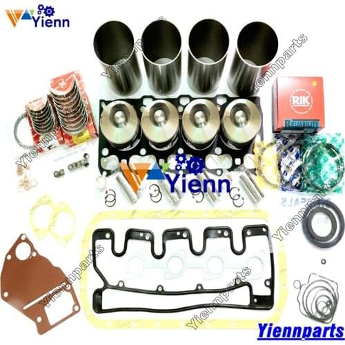 For ISUZU 4LE2 Overhual Rebuild Kit:Piston Ring Gasket Bearing Set For John deere 50C-ZTS Excavator 4LE2 Diesel Engine Parts