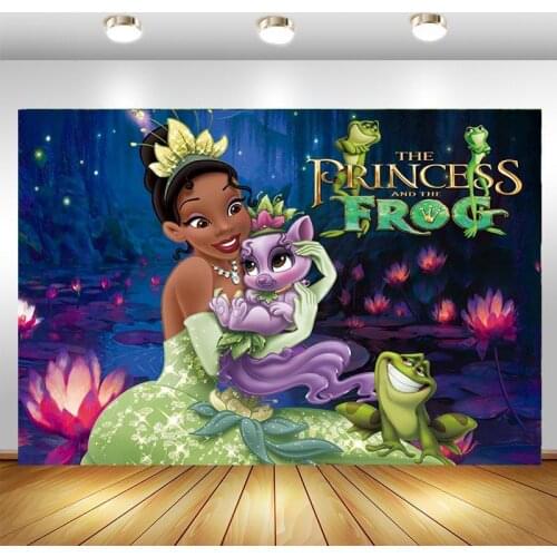 Princess Tiana Photography Backdrop Girls Birthday Party Custom Photo Background Photographic Studio Props Decoration Banner