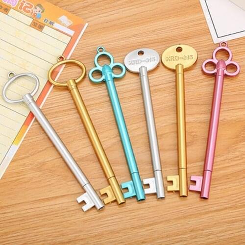 Key Gel Pens 0.5mm Stationery Novelty Kawaii Pen Cartoon Cute Pens Student Black Gel Pen Cute Stationery Kawaii School Supplies