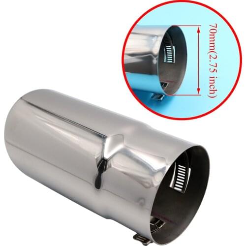 70mm 2.75'' Caliber Tailpipe Silencer Car Rear Tail Exhaust Systems Muffler Pipe Mufflers Universal Accessories