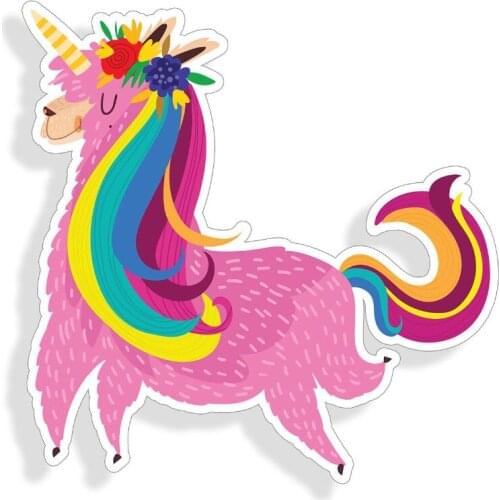 Hot Rainbow Horse Llamacorn Llama Sticker Magic Car Cup Laptop Bumper Wall Door Decal