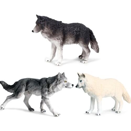 Classic Toy Figures Model Handmade Wildlife Animal Wolf Accessories Boys Gift Furnishing Science Home Entertainment