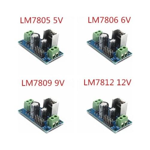 1PCS LM7805 LM7806 LM7809 LM7812 DC/AC Three Terminal Voltage Regulator Power Supply Module 5V 6V 9V 12V Output Max 1.2A