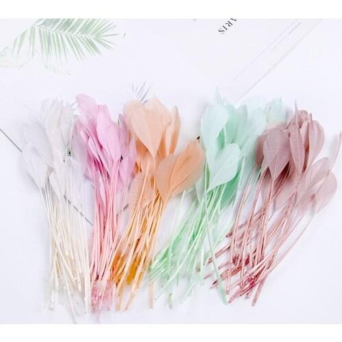 50/100PCS Natural torn Goose Feathers 15-20CM Dyed Goose Plumes for DIY Crafts Carnival Party Home DecorationPlumage