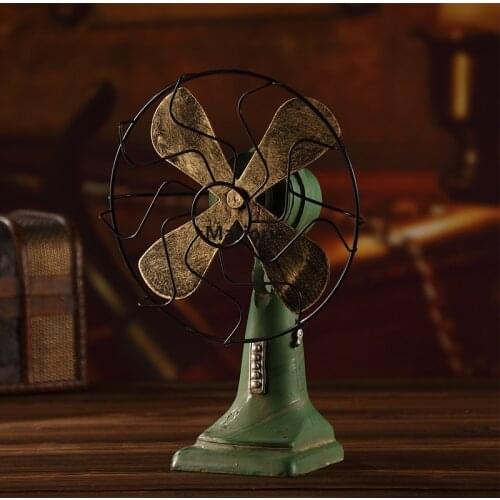 2021 New Creative Electric Fan Model Retro Nostalgic Resin Crafts Decoration Cafe Props TV Cabinet Decorations