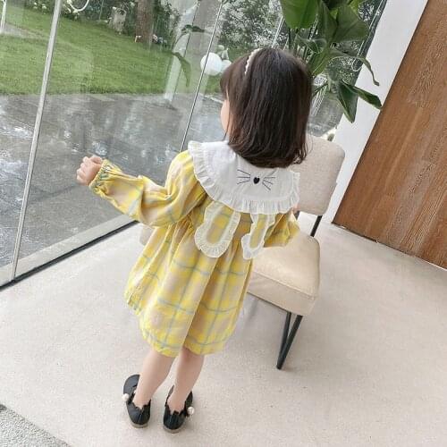 Spring baby girl clothes kids outfit casual plaid dress for toddler girls baby clothing infant babies birthday dresses dress