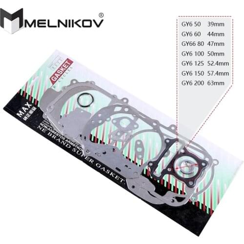 Gasket Scooter GY6 50cc 80cc 100cc 125cc 150cc 180cc 200cc Gasket 4-stroke 139QMB 137MQI 152QMI 157QMJ Moped Scooter Kart ATV