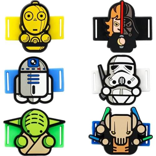 50pcs/lot Marvel Cartoon Shoelaces Buckle Shoelace Winder Silicone Buckle Shoelaces Accessories DIY Sneaker Kits Shoe Decoration