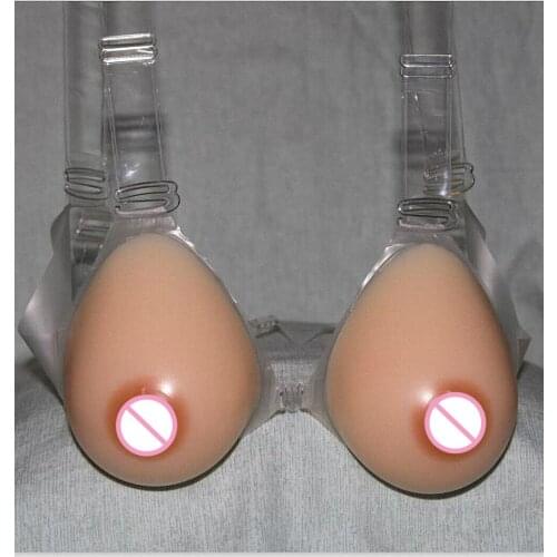 Silicone Breast Crossdresser Transgender Shemale Breast Enhancer Transparent Adjustable Strap