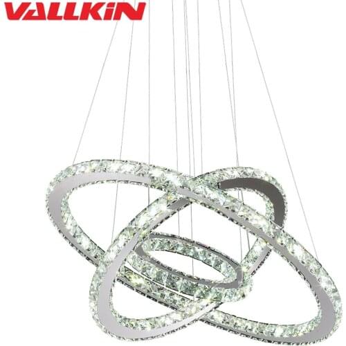 LED Ring Pendant Light Crystal Modern Pendant Lamp Lights for Home Lighting Living room Lamps LED Crystal Circle Hanging Fixture