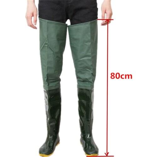 High-Jump Unisex 80cm Height Fishing Waders Boot PVC Material Soft Sole End Fishing Wader Multi-purpose Oxota Fishing Wader Boot
