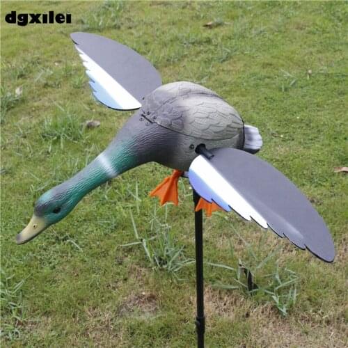 Xilei 2017 6V/12V Outdoor Hunting Plastic Duck Decoy With Magnet Spinning Wings
