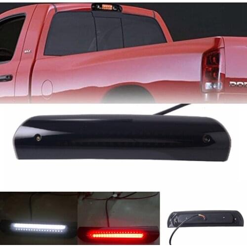 Rear Roof 3rd Brake Cargo LED Light Lamp for 04-08 Doge Ram 1500 04-09 Dodge RAM 2500/3500 Black Housing Smoke