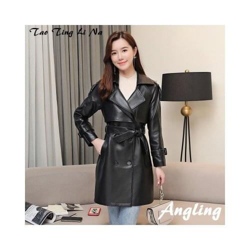 2020 Women Spring Genuine Real Sheep Leather Jacket R46