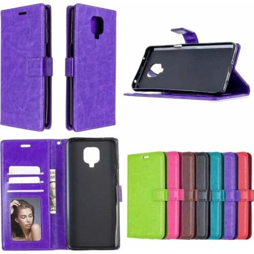 10pcs/lot Crazy Horse Wallet Leather PU TPU Cover TPU phone cases case for MOTO one HYPER G8 power E6 plus play one zoom action