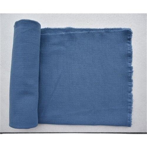 100% cotton fabric double layer plain retro style fabric for dress and shirt