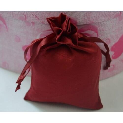 100pcs CBRL small Satin drawstring pouches Satin jewelry pouches Satin gift pouches bags custom logo perfume bag gift bag