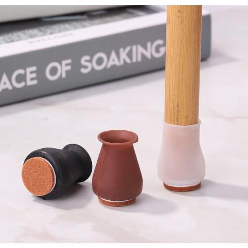 4pcs Furniture Leg Covers Anti-deslizamento Anti- slip Anti-Noise Table Feet Pad Floor Protector Table Chair Leg Silicone Cap