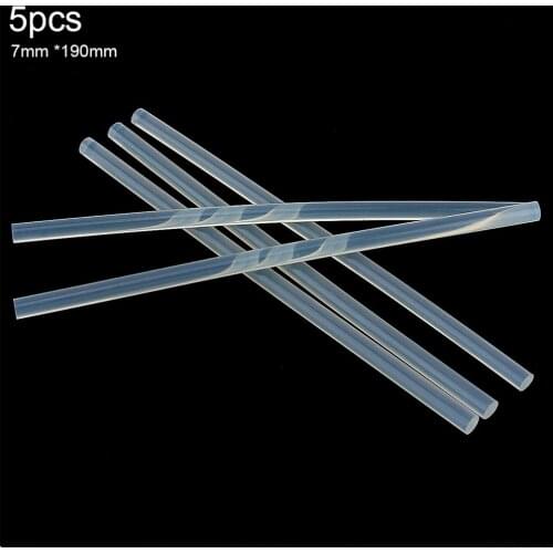 5pcs/set 7mmx190mm Transparent Hot-melt Gun Glue Sticks Gun Adhesive DIY Tools for Hot-melt Glue Gun Repair Alloy Accessoriess