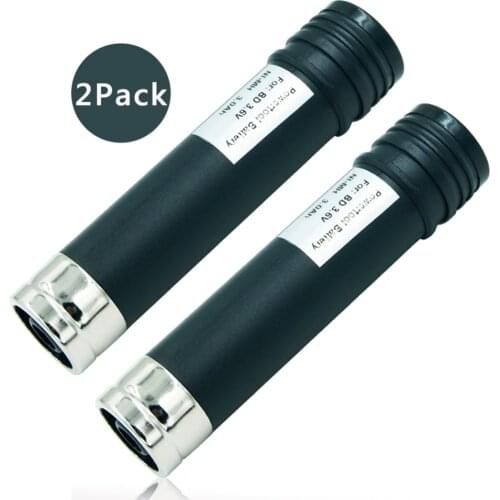 2 PCS 3.6V 3000mAh Ni-MH Replacement Battery for Black & Decker Versapak VP100, VP100C, VP105, VP105C, VP110, VP110C, VP143