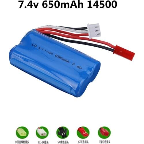 7.4V 650mAh 14500 15C Lipo Battery For Syma F1 BR6802 HJ370 W608-7 YD712 YD921 Remote control helicopter toys accessories