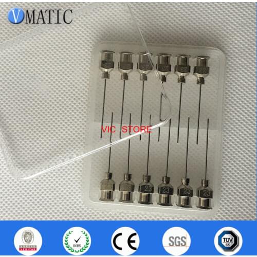 Free Shipping 12Pcs 1 Inch Tip Length 23G Blunt Stainless Steel Dispensing Needles Tips Dispenser Syringe Dispense Needle