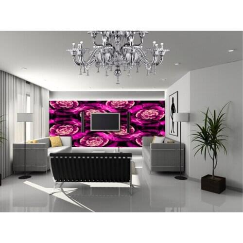 Custom large floral wallpaper,Large flower murals for the bedroom TV in the living room wall waterproof vinyl papel DE parede