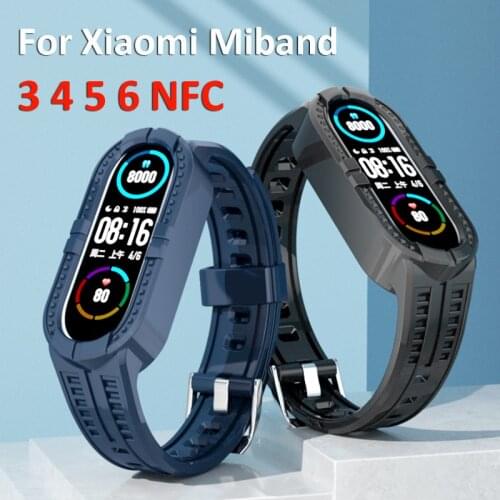 Bracelet on Mi Band 6 5 4 3 NFC Wrist Strap Sport Watch Band For Xiaomi Miband 3 4 5 6 Straps Smart For Xiomi Watch Accessories