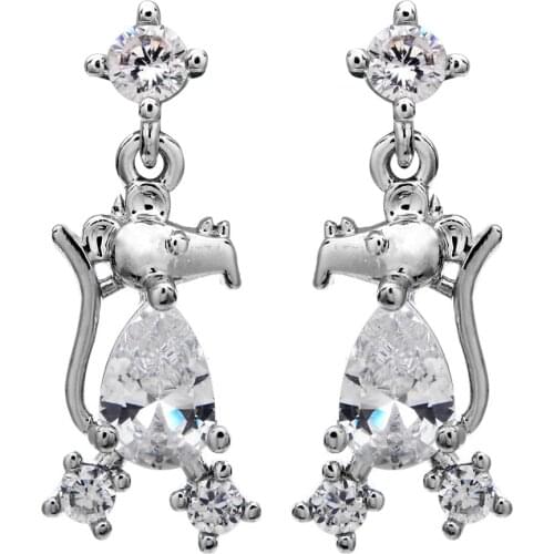 Zircon earrings in several colors are popular in the new fashion, suitable for women/girls jewelry gifts ER-237