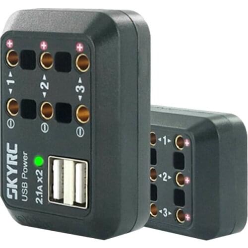 SKYRC 6-18V DC Power Distributor Multi Output 10A XT60 Plug Banana Plug banana connector alligator clips USB 5V 2.1A RC part