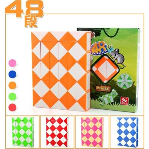 Magic Snake Ruler 80cm Cube Puzzle 48 Speed Antistress Cubes Twist Folding Cubo Magico Profissional Toy for Kids Magic Cube