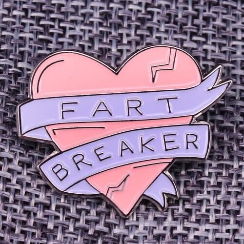 Fart breaker Heart Pin Brooch