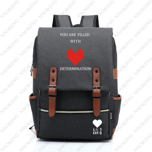 Undertale Backpack New game teenagers Men womens Student Canvas Bag Personalized Fashion Travel Backpacks