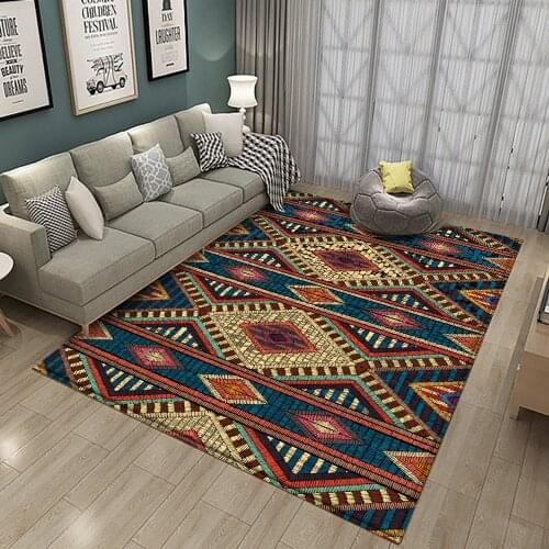 Bohemian style lElegan Carpet Printed Flannel Area Rug Room Floor Printed Carpet For Living Room Bedroom Home Decorative Crapet